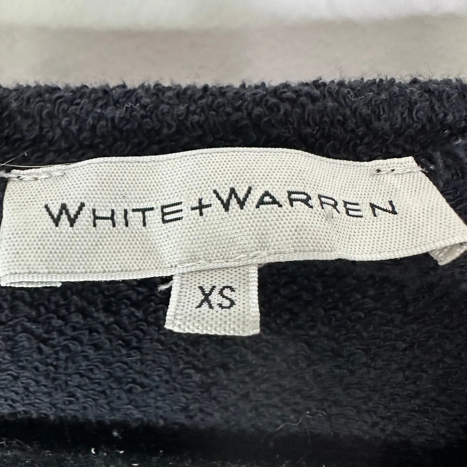 White + Warren Black Hoodie Size XS - Image 2