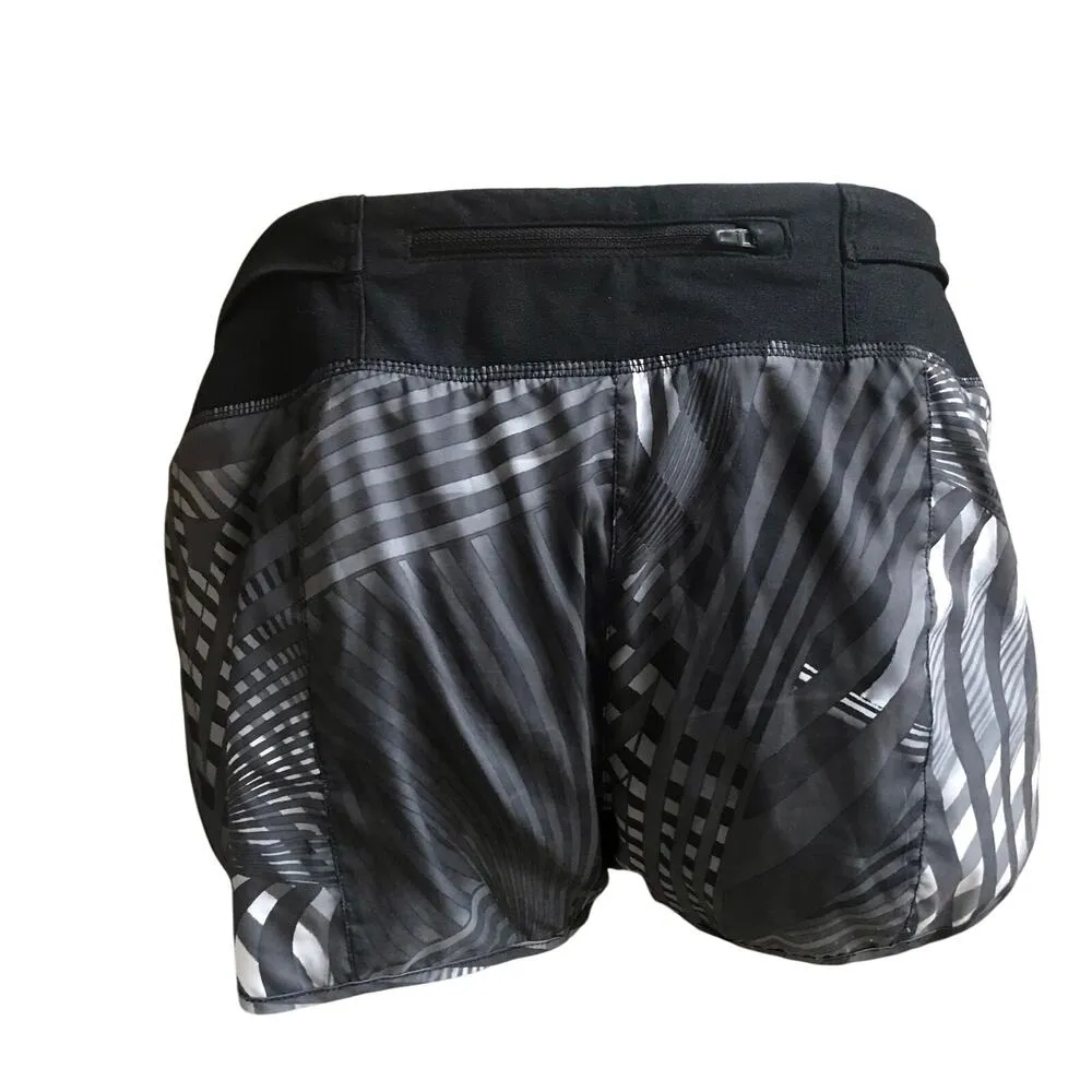 Nike Running Black Gray Shorts with Liner and Back Zipped Pocket Women’s Size M - Image 2