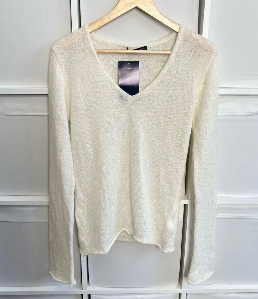 Brandy Melville Andi Mohair V-Neck Sweater - Image 2