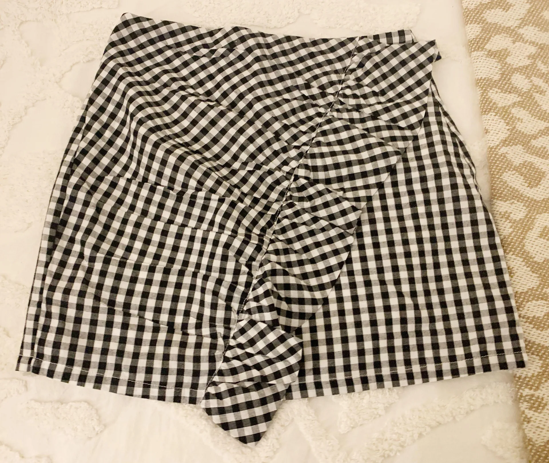 Lulu’s Gingham Ruffle Mini Skirt  - Image 4