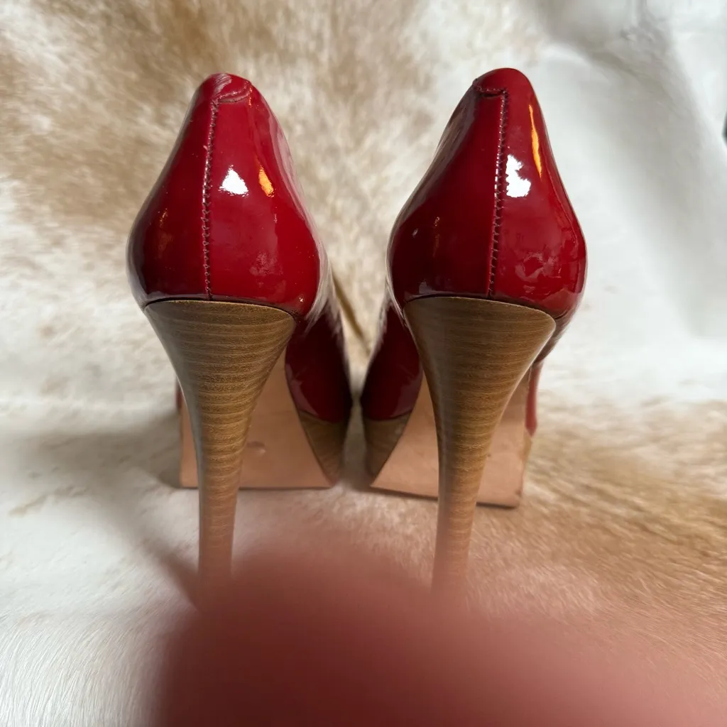 Pour La Victoire Platform Peep Toe Pumps Size 7.5 B88 - Image 9