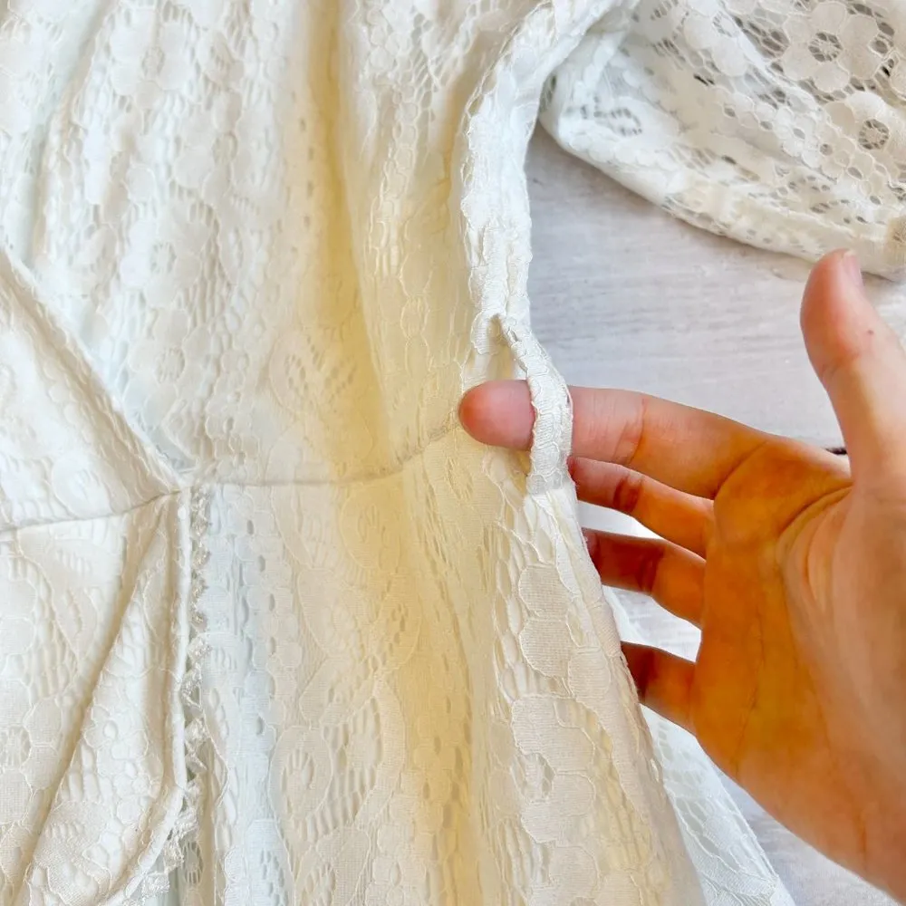 City Chic Garden Kisses White Lace Ruffle Dress Size 22 NWT - Image 7