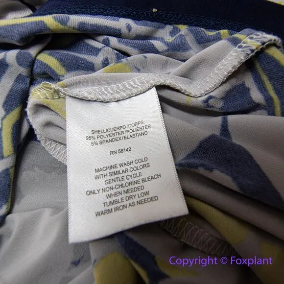 London Times floral three quarter sleeve‎ ruched middle V neck dress size 2X - Image 11