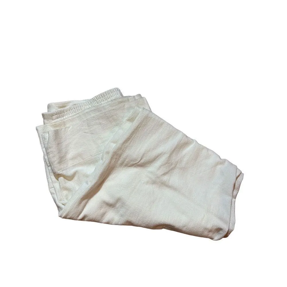 Soft Surroundings Women’s Straight Leg Gauze Pull On Pants Cream sz Small - Image 10