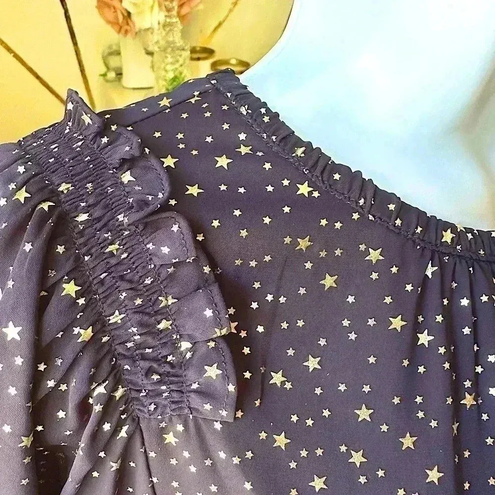 Current Air Metallic Star Print Dress (B2) - Image 7