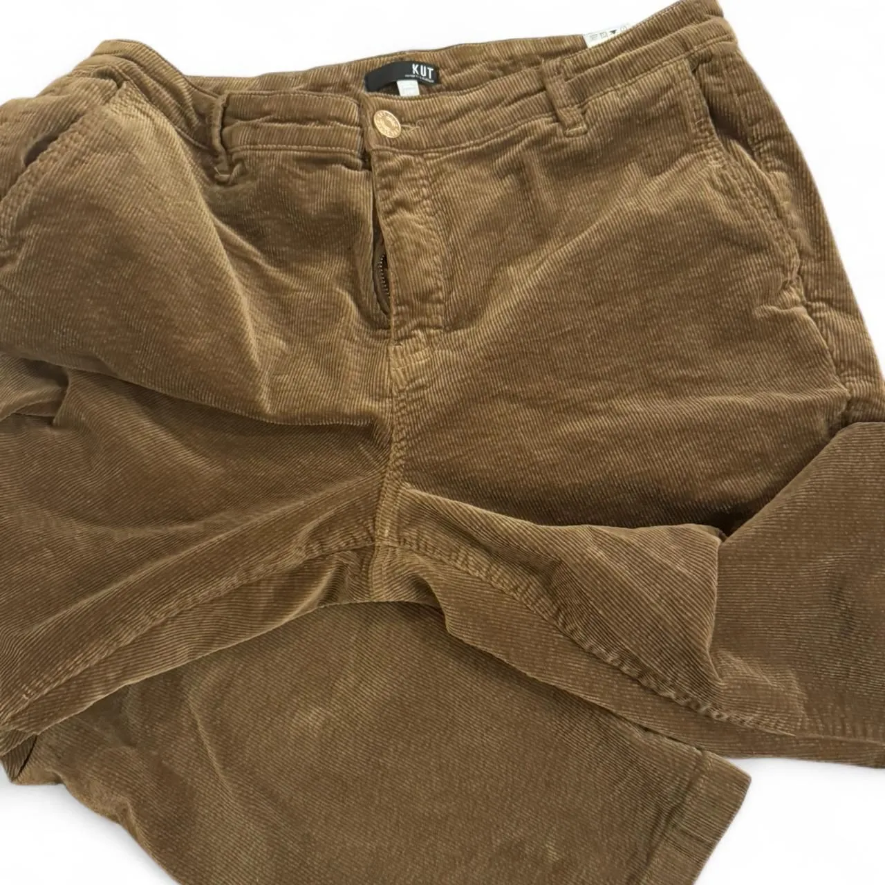 Kut From The Kloth Brown Corduroy Pants Women’s 14W Stretch Straight Leg - Image 5