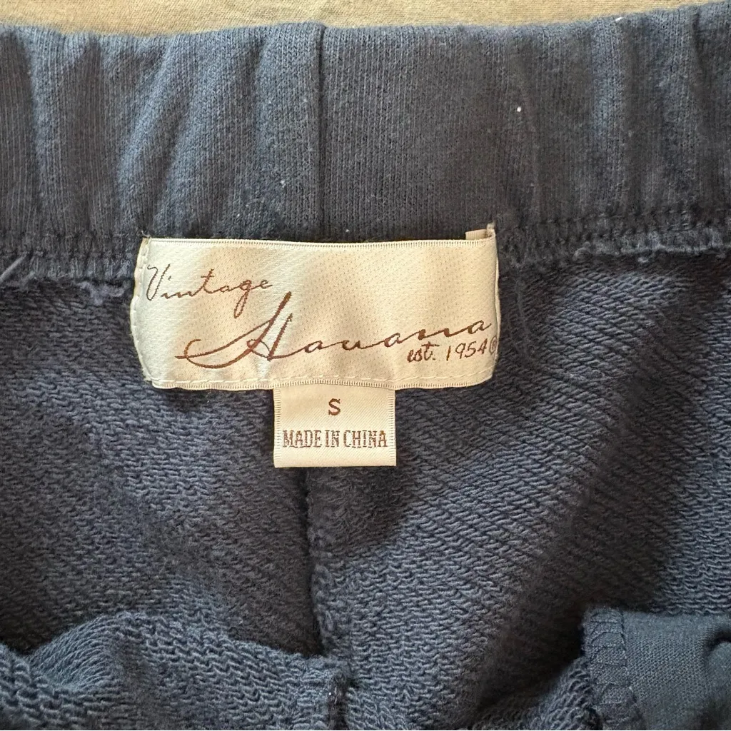 Vintage Havana French Terry Navy Sweatpants. Size Small. - Image 3