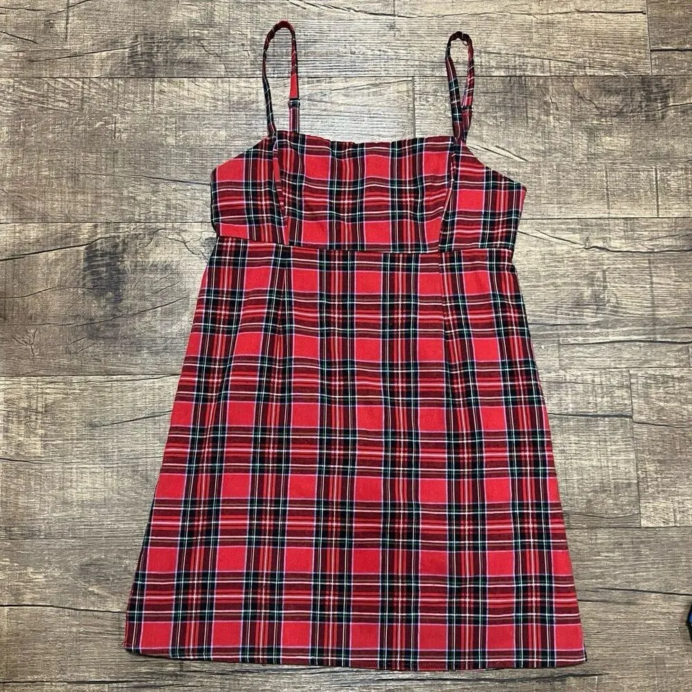 Urban outfitters Christmas plaid mini dress - Image 2