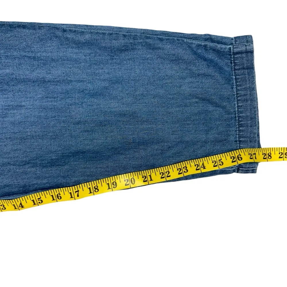 Pilcro and the Letterpress Anthropologie Denim Chambray Zip Front Jumpsuit 10 - Image 16