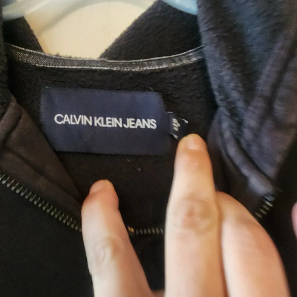 Calvin Klein full zip hoodie jacket black and white size womens small - Image 4