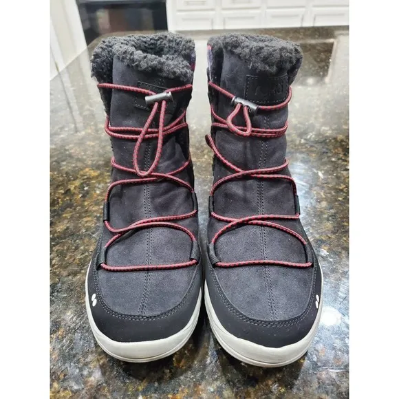 Ryka Alyssa Black Women's Water Resistant Soft Faux Fur Ankle Boots Size 9.5 M - Image 2