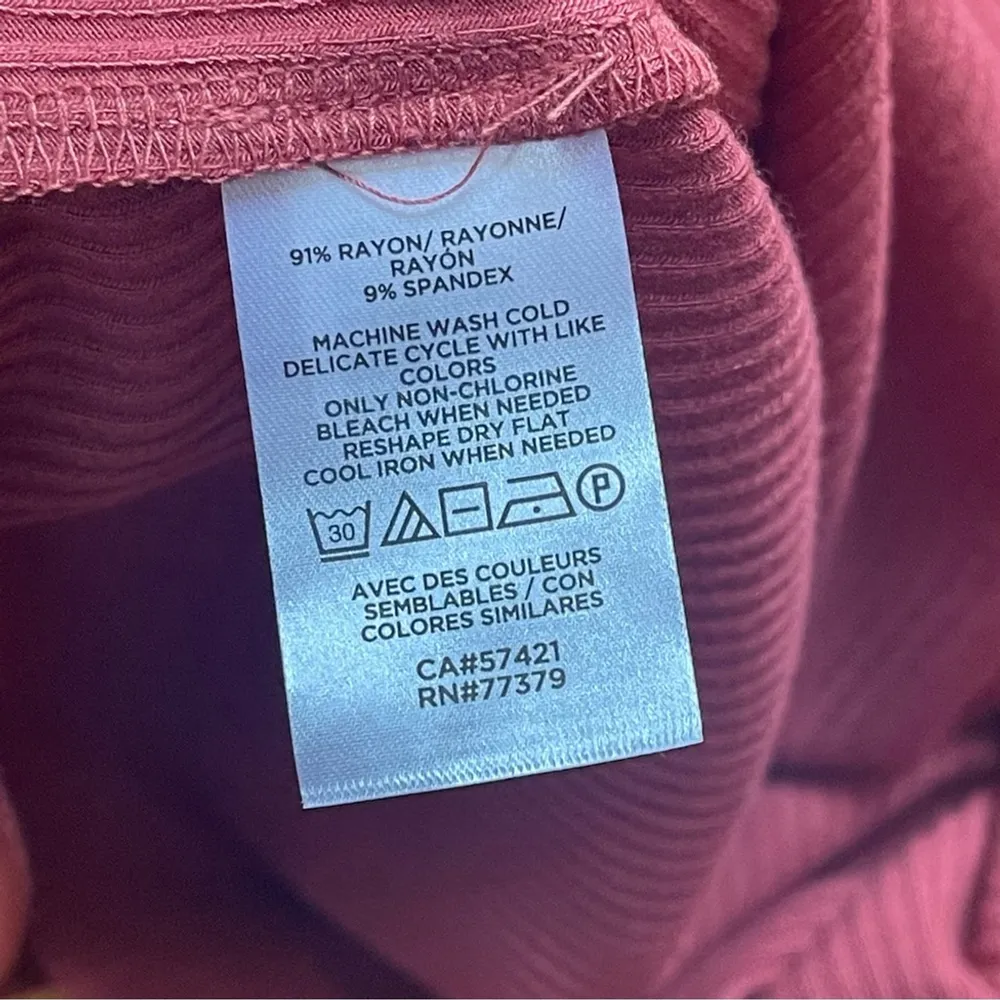 Ann Taylor Petite Ribbed Square Neck Sweater Shell Tank Top Terracotta Sz LP - Image 7