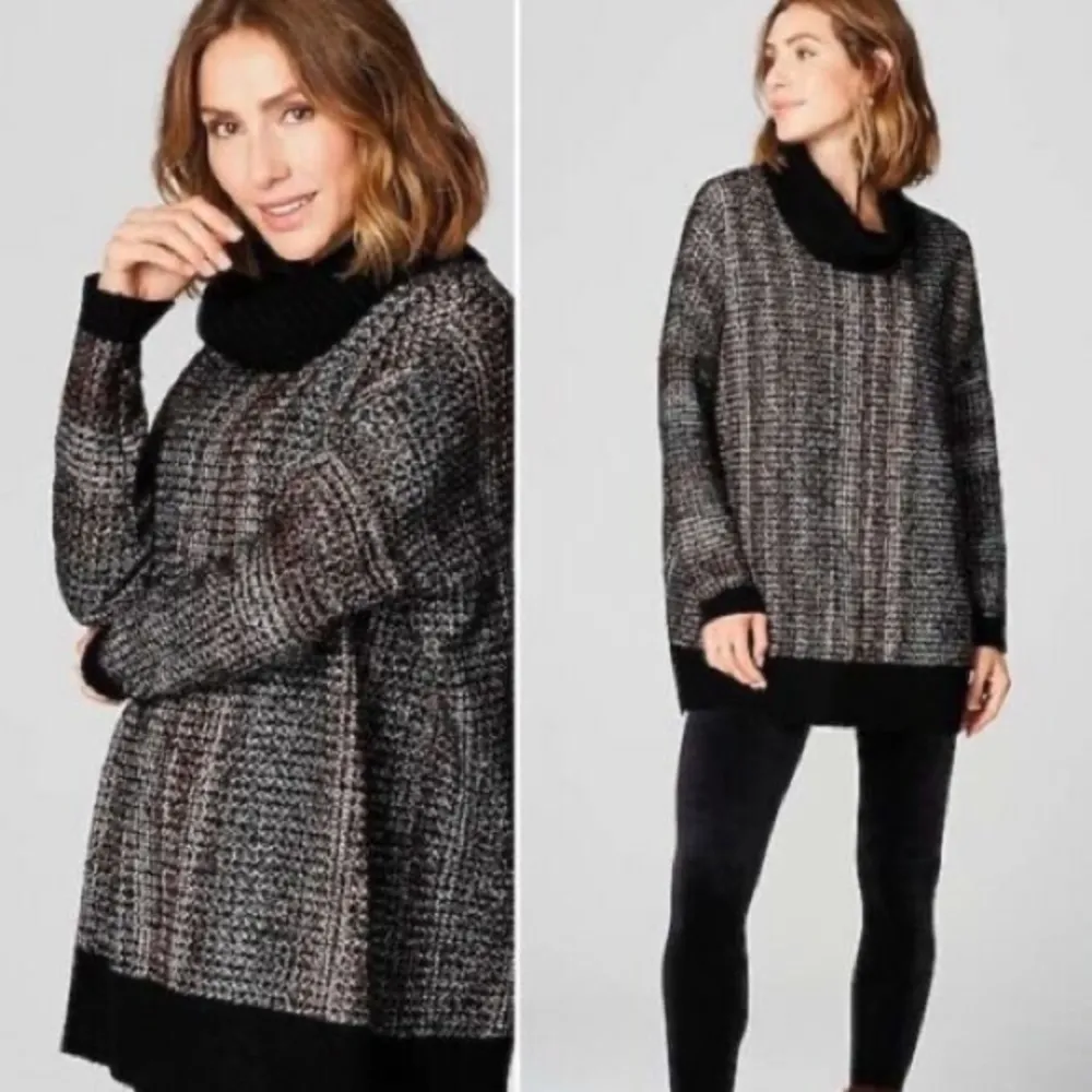 J Jill Pure Jill Cowl Neck Knit Pullover Sweater Black Size L - Image 12