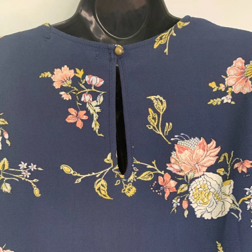 Rewind Navy Floral Blouse - Image 6