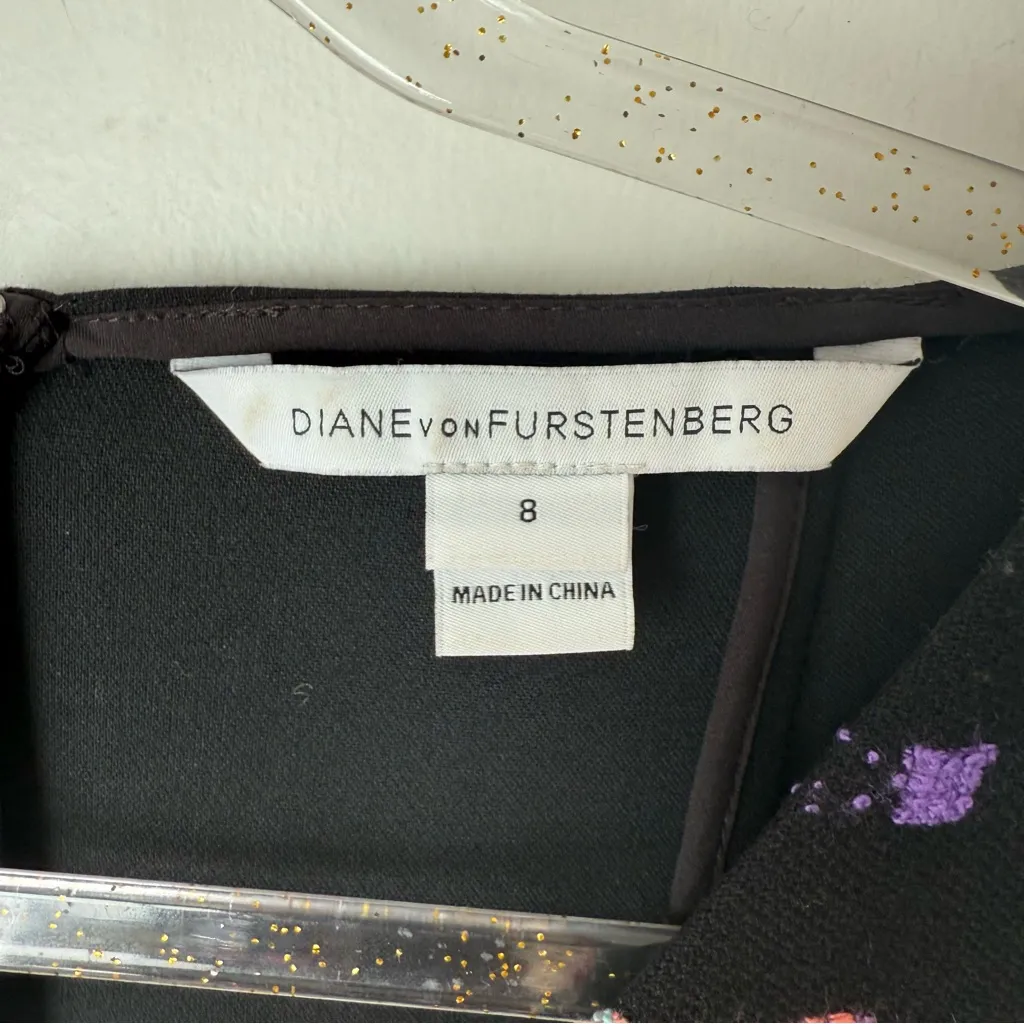 Diane von Furstenberg DVF Black Minetta Confetti Sheath Dress 8 - Image 6