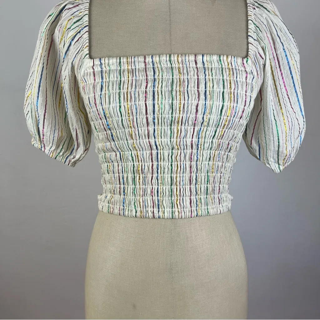 & Other Stories Rainbow Stripe Crop - Image 5