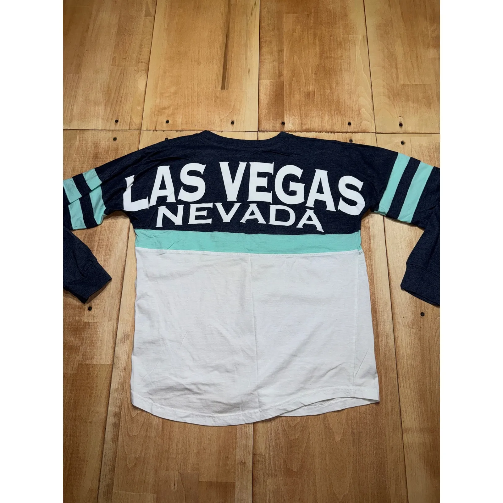 EXIST Las Vegas Nevada Long Sleeve Color Block Shirt Women's Size M - Image 4