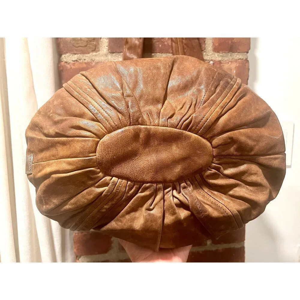 Kooba Brown Distressed Leather Slouchy Oversized Bag - Image 8