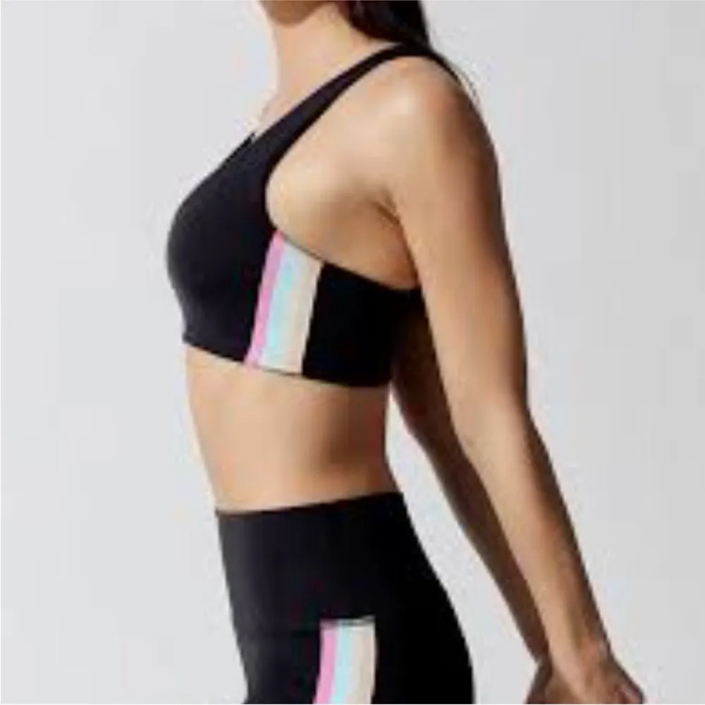 Spiritual Gangster Black Rainbow Stripe Shakti Sports Bra S - Image 8