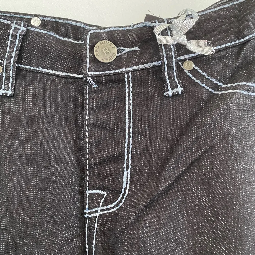 Red Rivet Black Bootified Stretch Pull On “Jean” Leggings Size M New With Tag Size M - Image 4