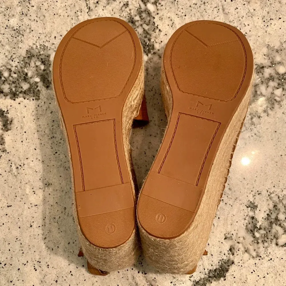 Andela Sandals Suede Wedge Heel Espadrilles Brown Size 11 NEW - Image 8