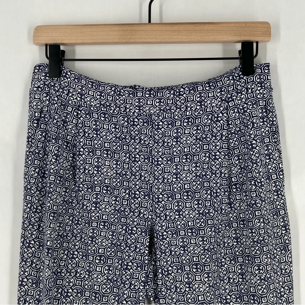 J. McLaughlin Navy Geometric Print Catalina Cloth Pleated Front Pull On Pants - Image 2