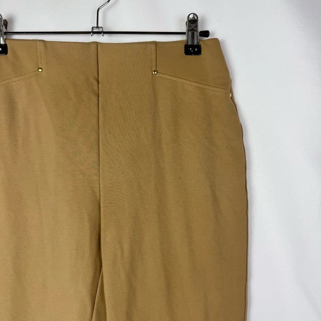 Rafaella Comfort Camel Brown Stretch Pull On Dress Pants 4 - Image 3