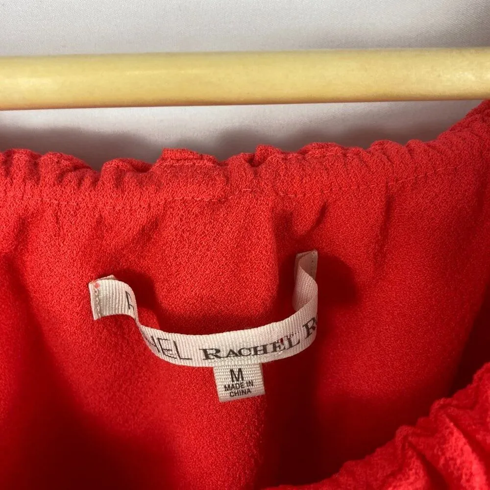 RACHEL Rachel Roy ruffle off shoulder crop top M Red Size M - Image 3