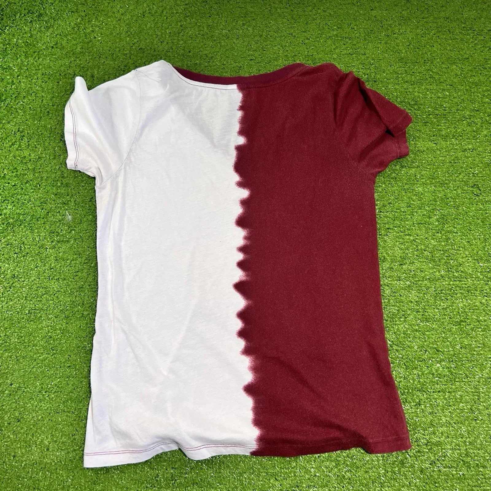 Vintage Texas A&M Shirt Women's SM Aggie Football Color Block‎ Tie Dye Y2K Size undefined - Image 6