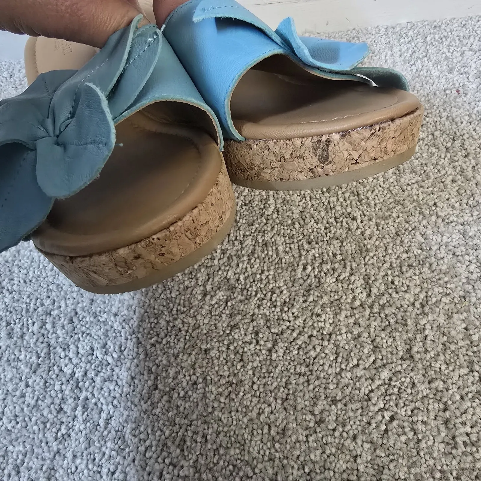 Garnet Hill Womens Cara Floral Wedge Sandals Sz‎ 8 Vacation Resort Beach - Image 3