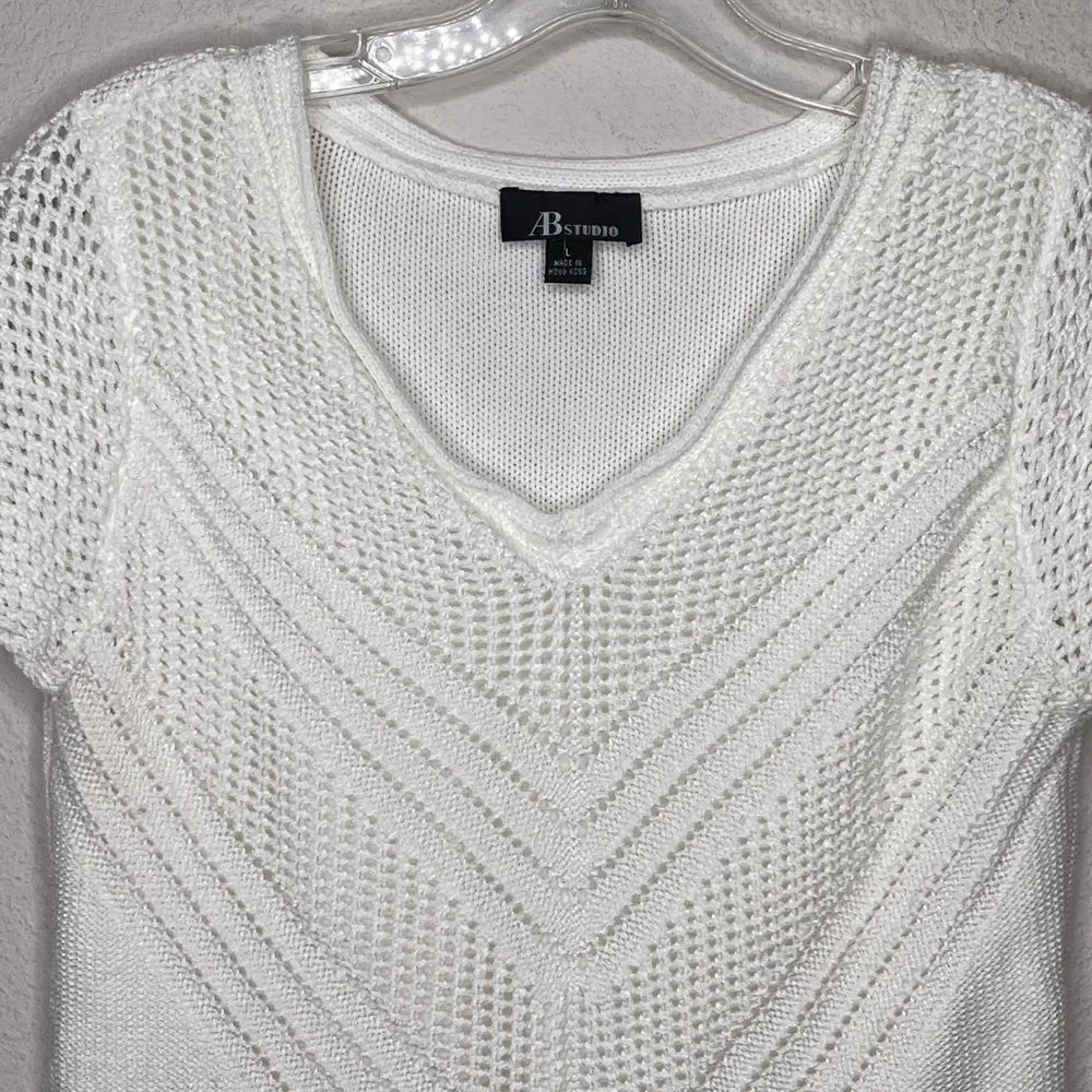 AB Studio Short‎ Sleeve Sweater - Image 4