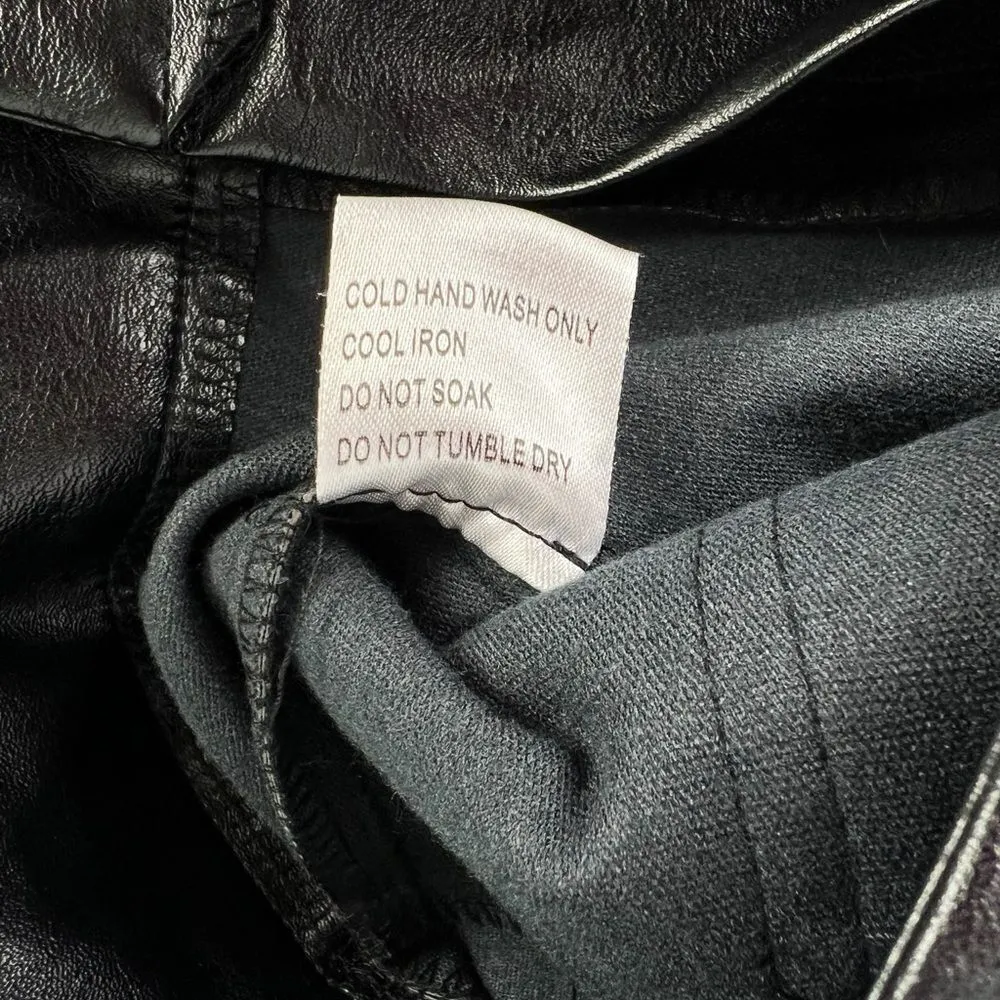 Princess Polly Macey Black Faux Leather Pants 6 - Image 10