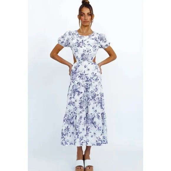 NWT Fortunate One Konosi Maxi‎ Dress – Blue Print – AU 6 - Image 3