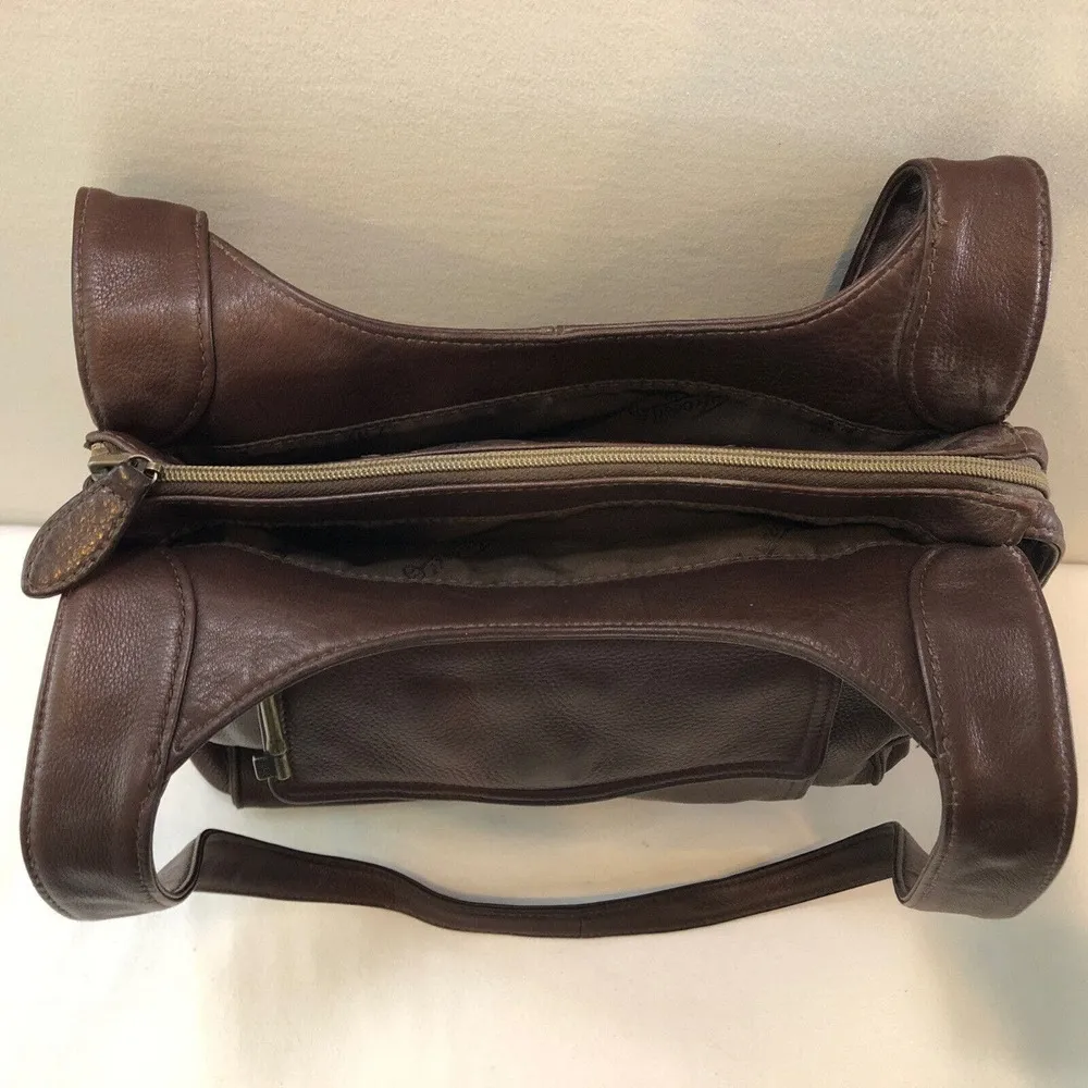 Fossil 1954 Classic #75082 Brown Pebbled Leather Crossbody Messenger Purse Bag - Image 9