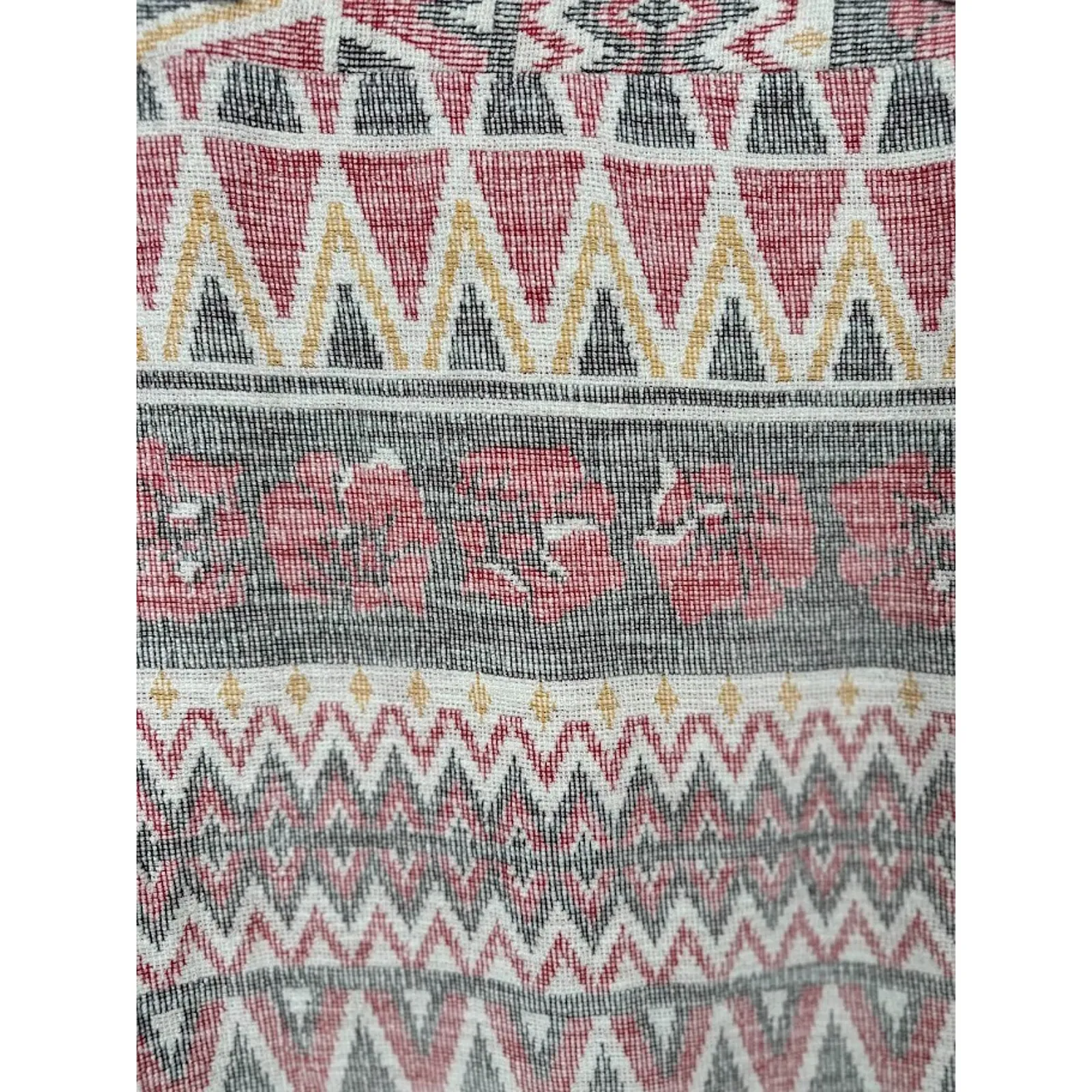 Free People Midi Pencil Skirt Aztec Mendocino Front Slit Small Southwestern Boho - Image 5