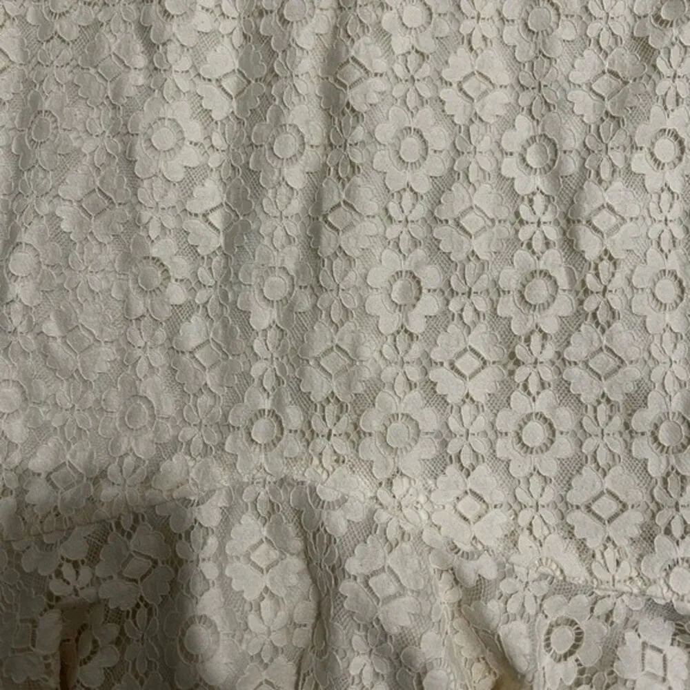 ML MONIQUE LHUILLIER Ivory Lace A-Line Dress Size 2 - Image 3