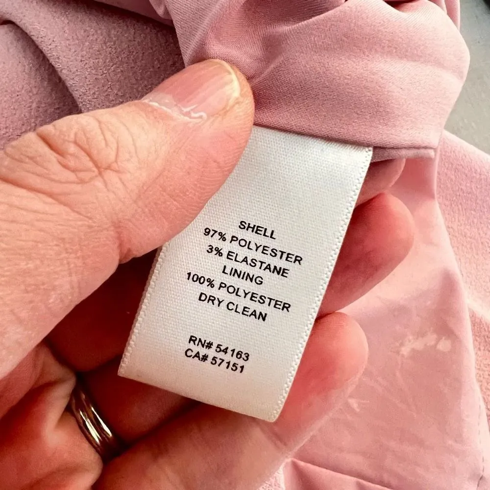 Eliza J soft pink v neck angel bell statement sleeve shift dress size 8 - Image 9