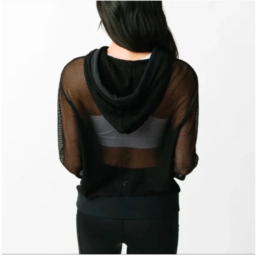 Zyia Black Mesh Winner Hoodie - Image 4