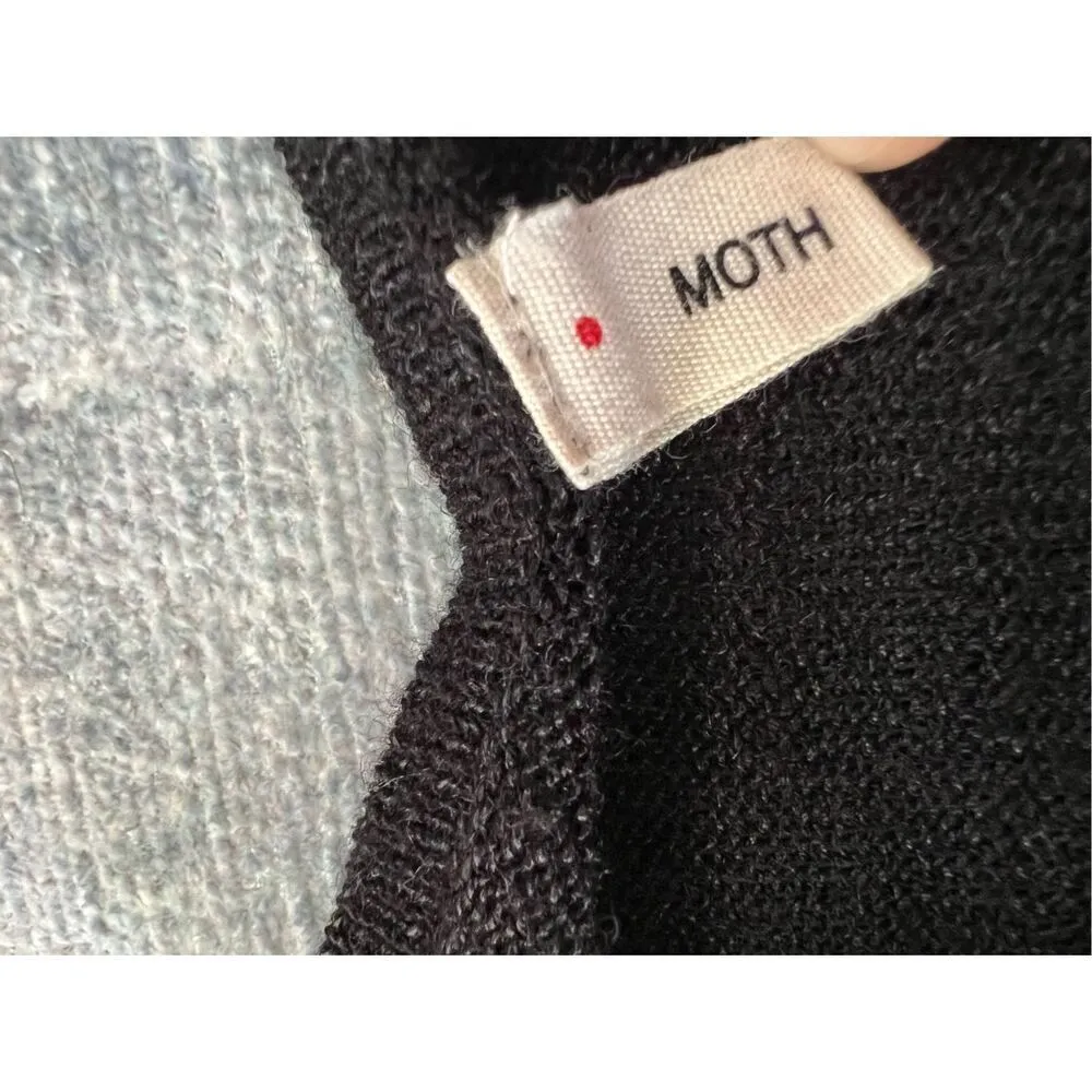 Moth Black Ruched Front Lightweight Open Front Cardigan Medium Black - Image 6