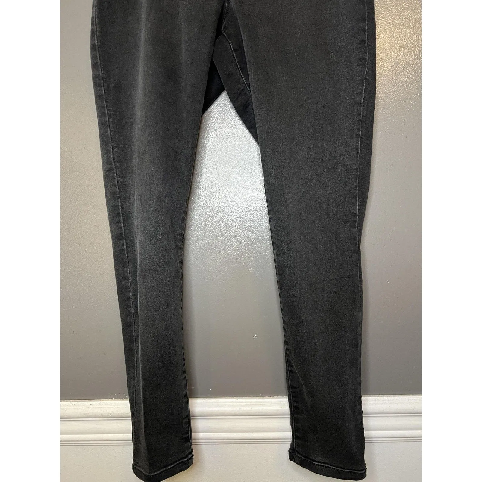 Nine West Jeans Womens 6 Black Charcoal Super Skinny Jeggings Pull On Stretch - Image 3
