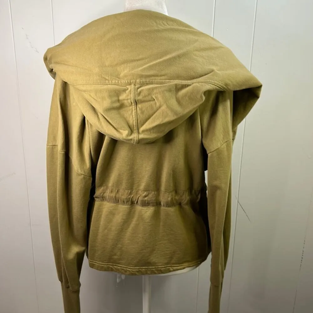 Young Fabulous & Broke Open Front Hooded Jacket in size S with cinched tie - Image 2