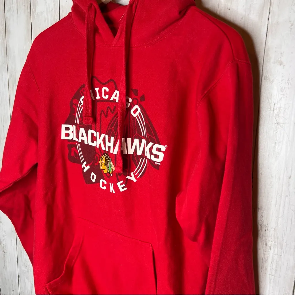 NHL Chicago Blackhawks Hoodie L5 Red Size L - Image 2