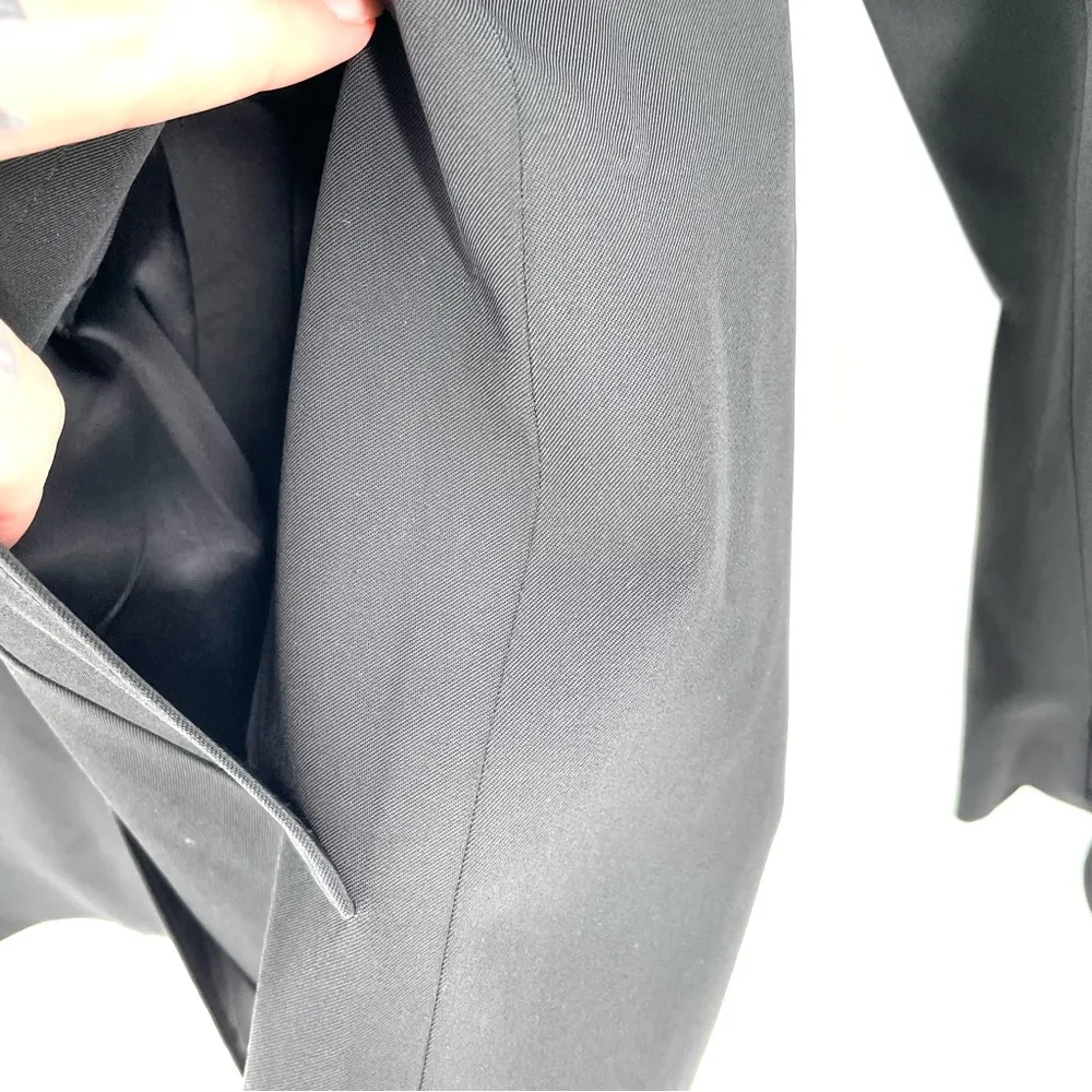 THEORY Black Double Breasted Water Resistant Quiet Luxury Peacoat - Image 7