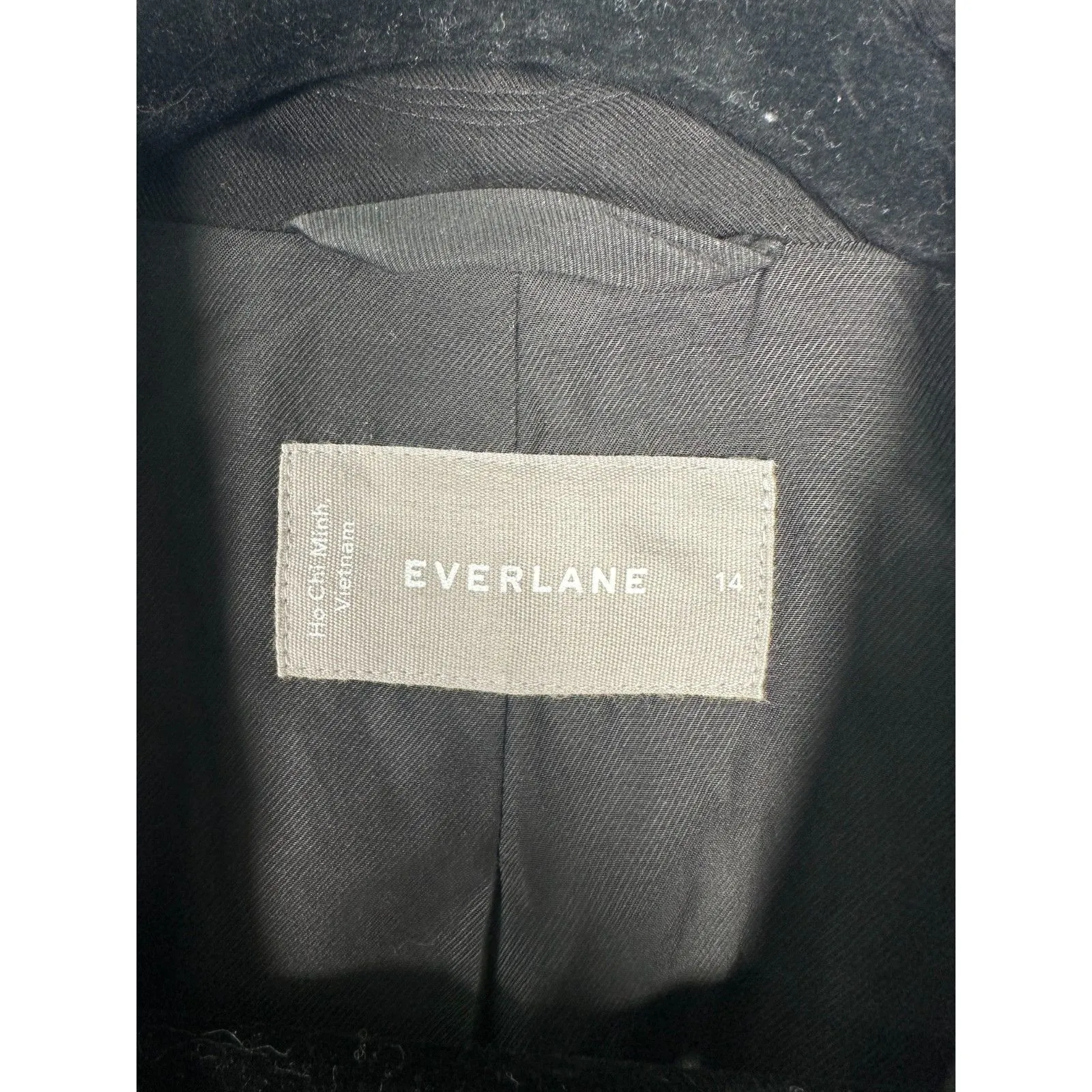 Everlane The Oversized Blazer Linen Black Women's Size 14 - Image 3