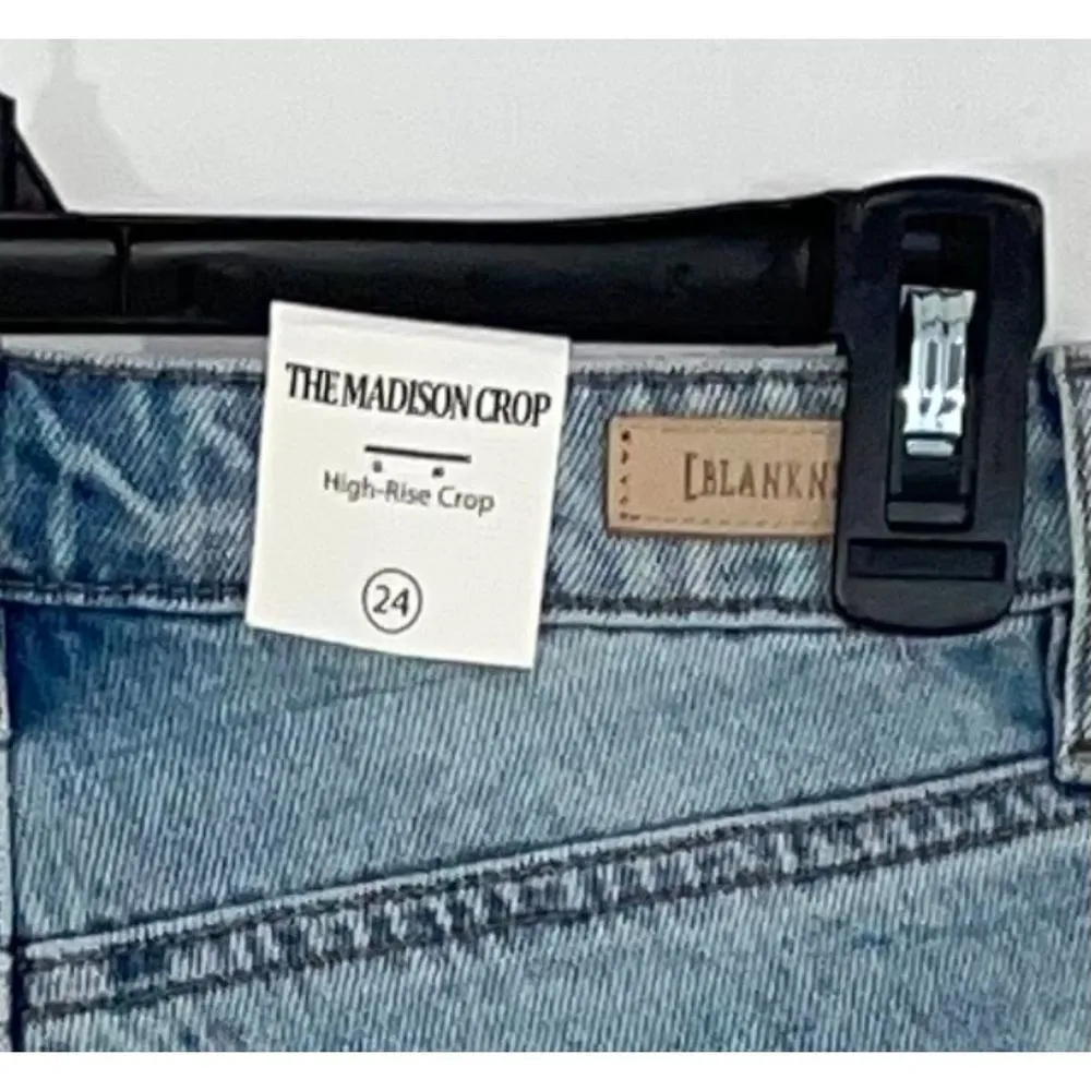 NWT Blank NYC Madison Crop High Rise Denim Blue‎ Jeans in Got My Ways Size 24 - Image 6