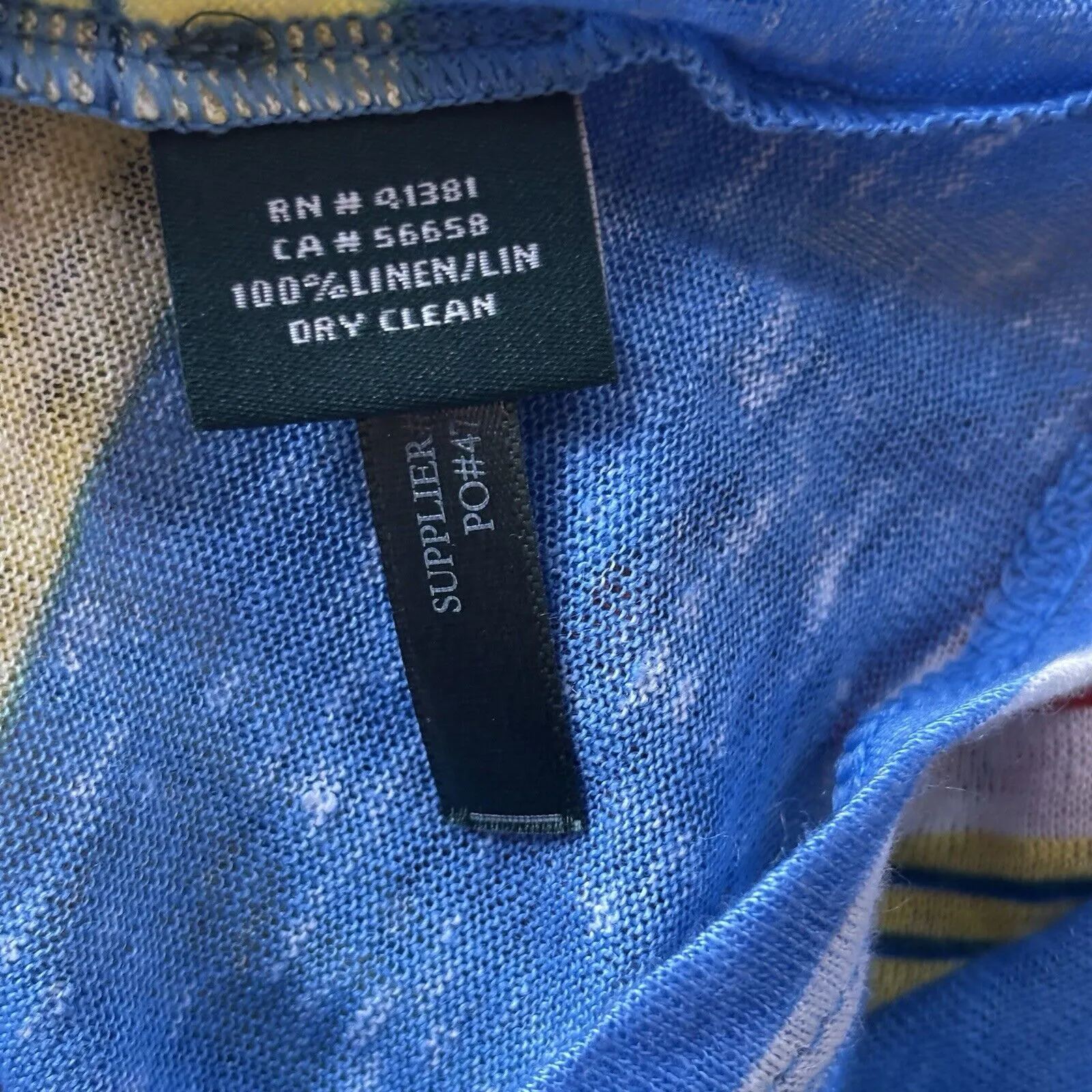 Ralph Lauren Size S Women’s Multicolor Striped 100% Linen Knit Top Travel Resort - Image 5