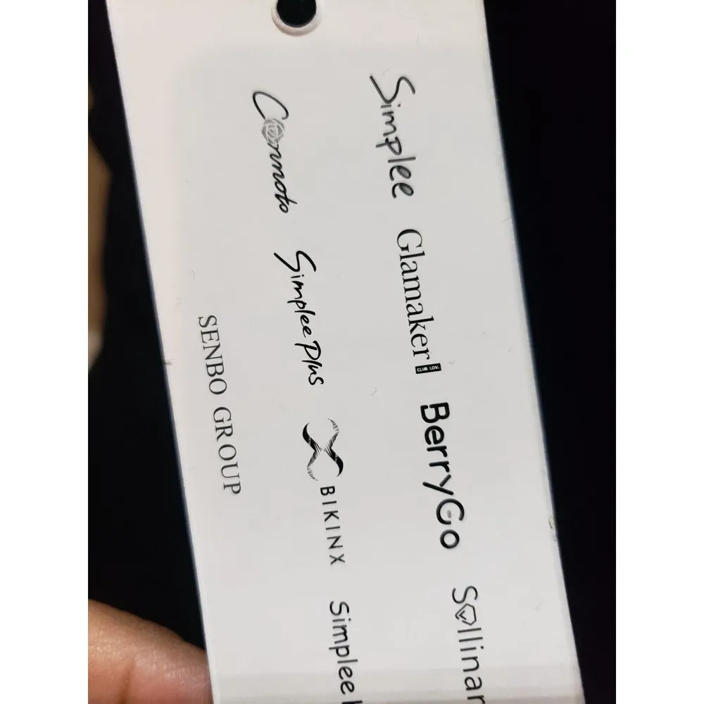 Simplee Women's Black Polyester One Shoulder Off Long Sleeve Knee Length Dress L Size L - Image 13