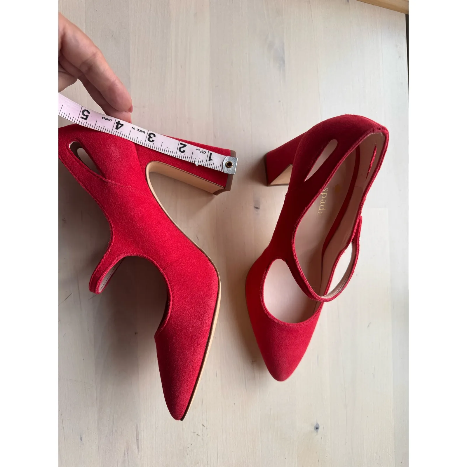 Kate Spade Red Suede Meredith Pointed-Toe Pumps Women’s Size 7 US - Image 12