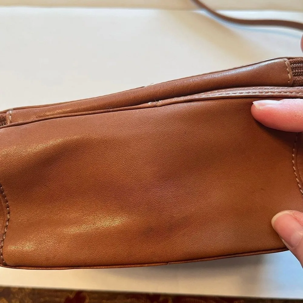 Fossil Brown Crossbody Shoulder Bag Purse Handbag Y2K‎ 90s Vintage Pockets Boho - Image 15