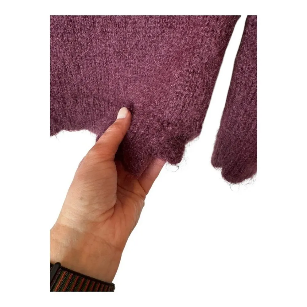 Anthropologie Needle Sweater Women Small‎ Pink Louise Mohair Merino Wool Knit - Image 8